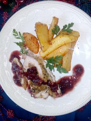 Göngyölt pulykamell